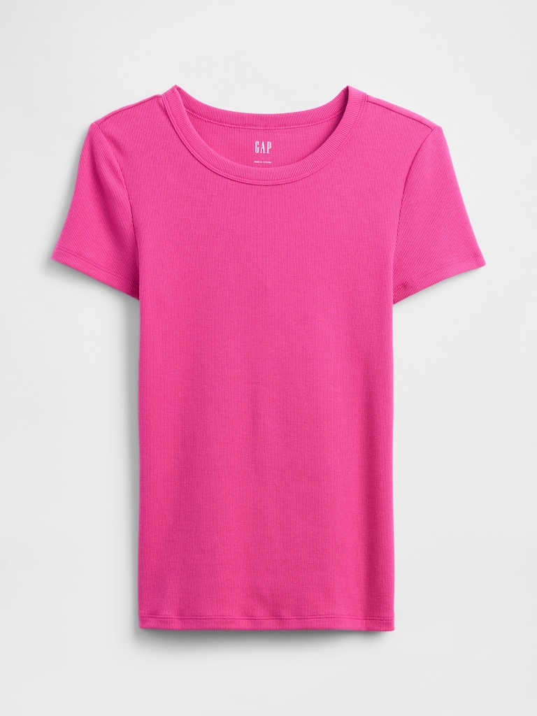 Ribbed Crewneck T-Shirt