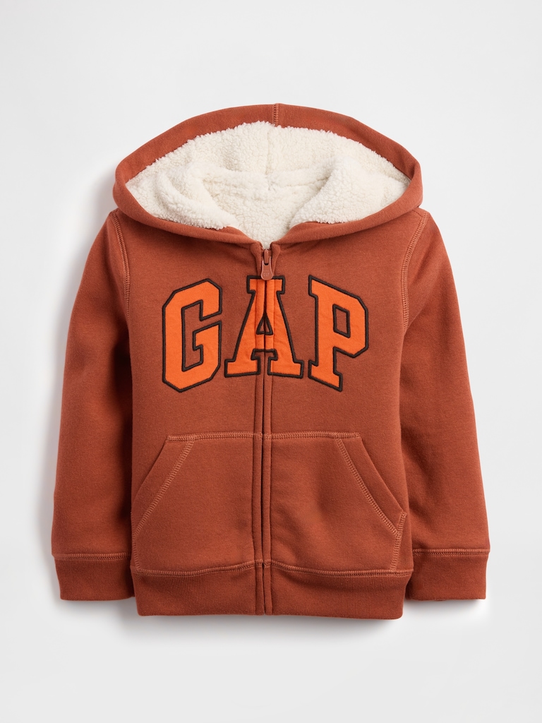 babyGap Logo Sherpa-Lined Zip Hoodie