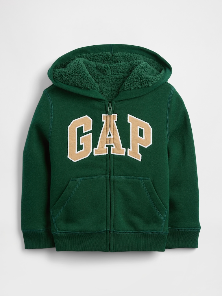 babyGap Logo Sherpa-Lined Zip Hoodie