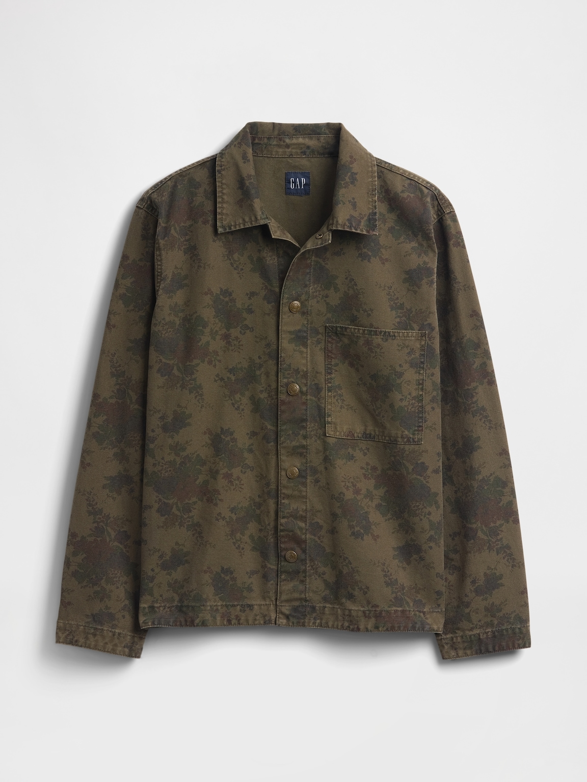 Floral Canvas Denim Overshirt