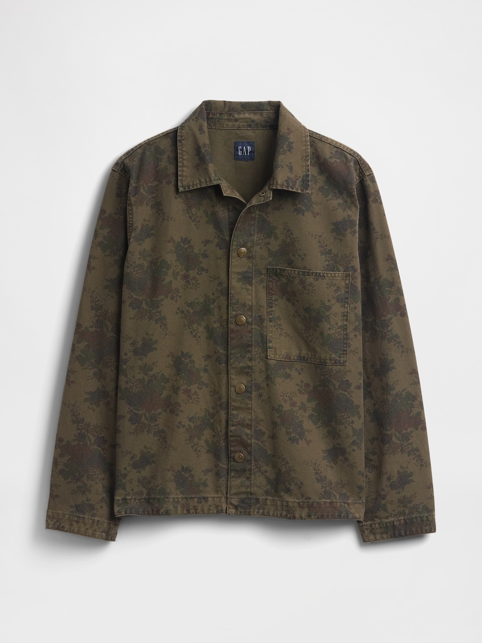 Floral Canvas Denim Overshirt