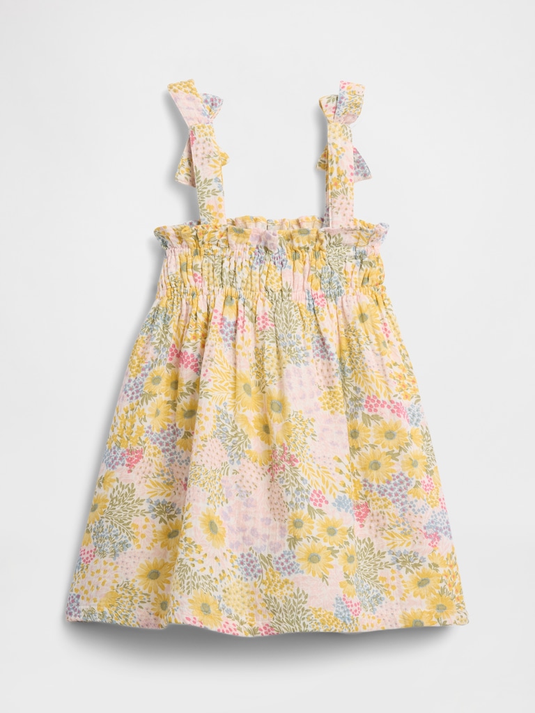 Baby & Toddler Cotton Gauze Bow-Strap Dress
