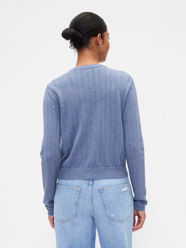 CashSoft Pointelle Cardigan