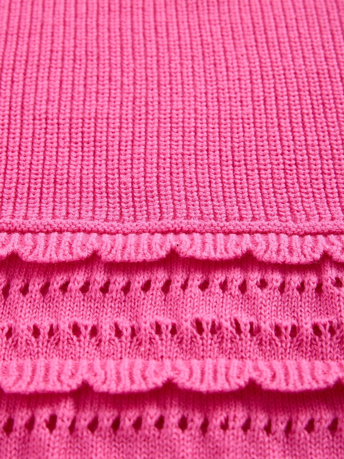 Kids Scalloped Mixed-Stitch Sweater