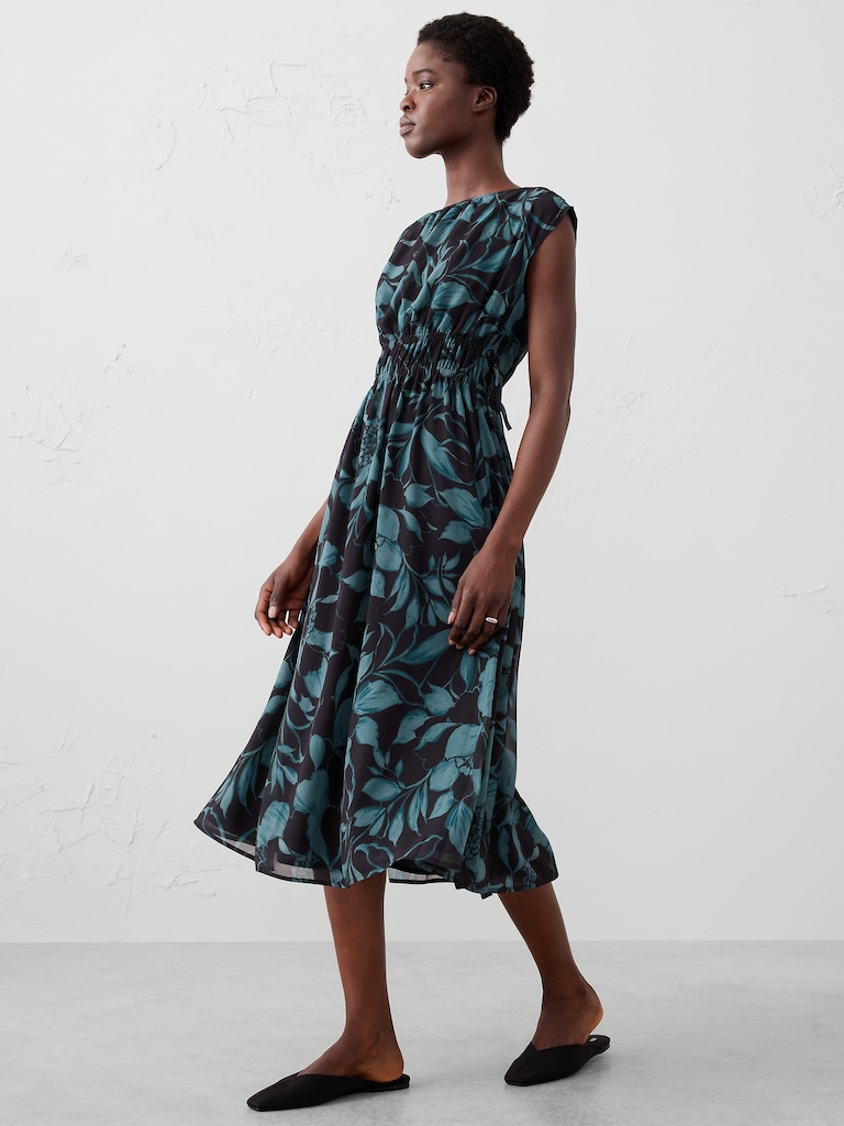 Side-Tied Midi Dress