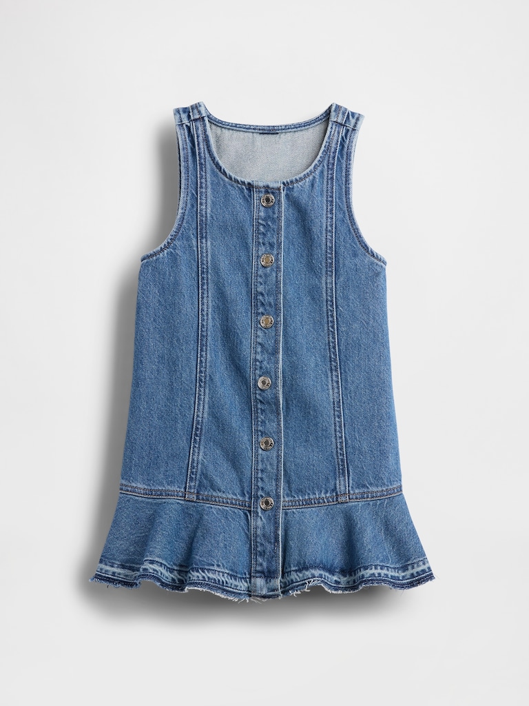 Baby & Toddler Denim Peplum Hem Dress