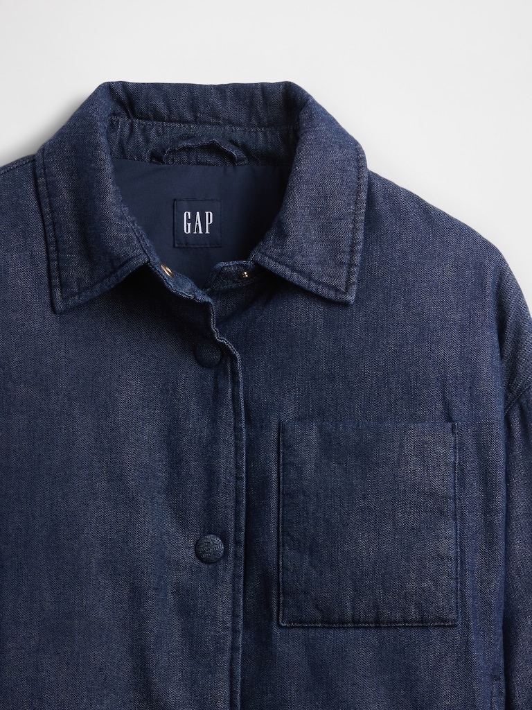 Denim Puffer Jacket