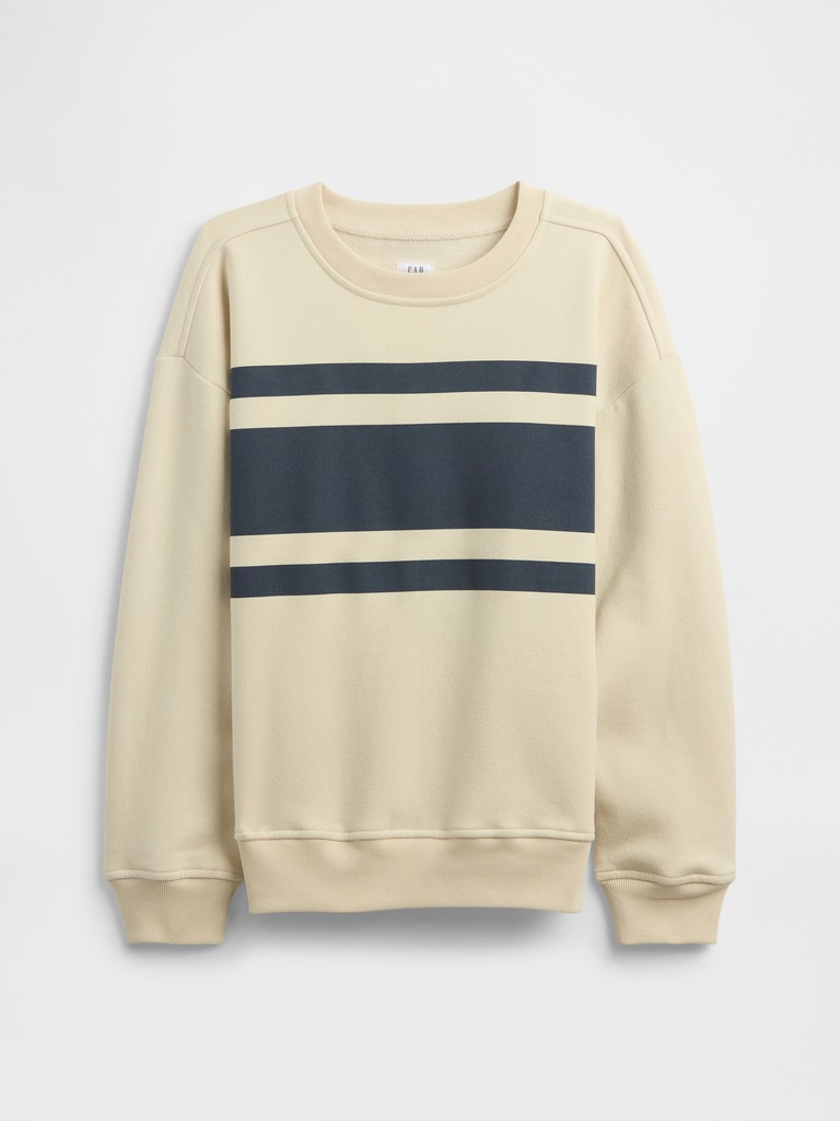 Kids Relaxed Stripe Crewneck Sweatshirt