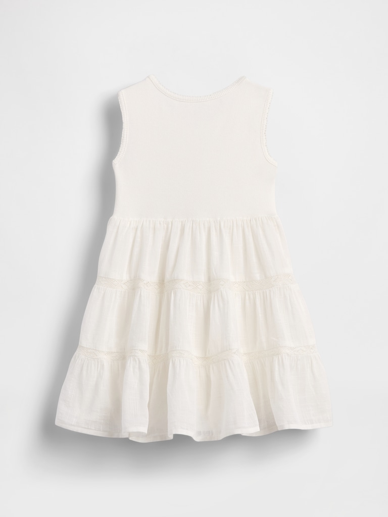 Baby & Toddler Lace-Trim Mixed Media Dress