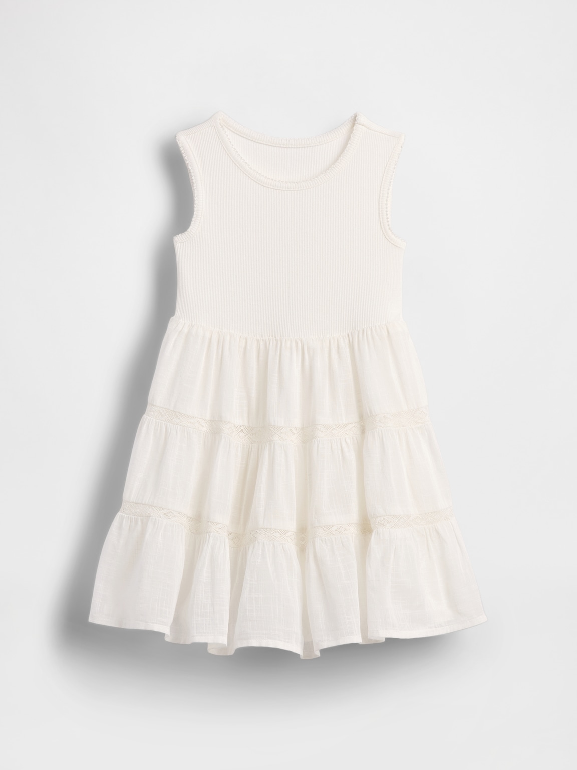 Baby & Toddler Lace-Trim Mixed Media Dress