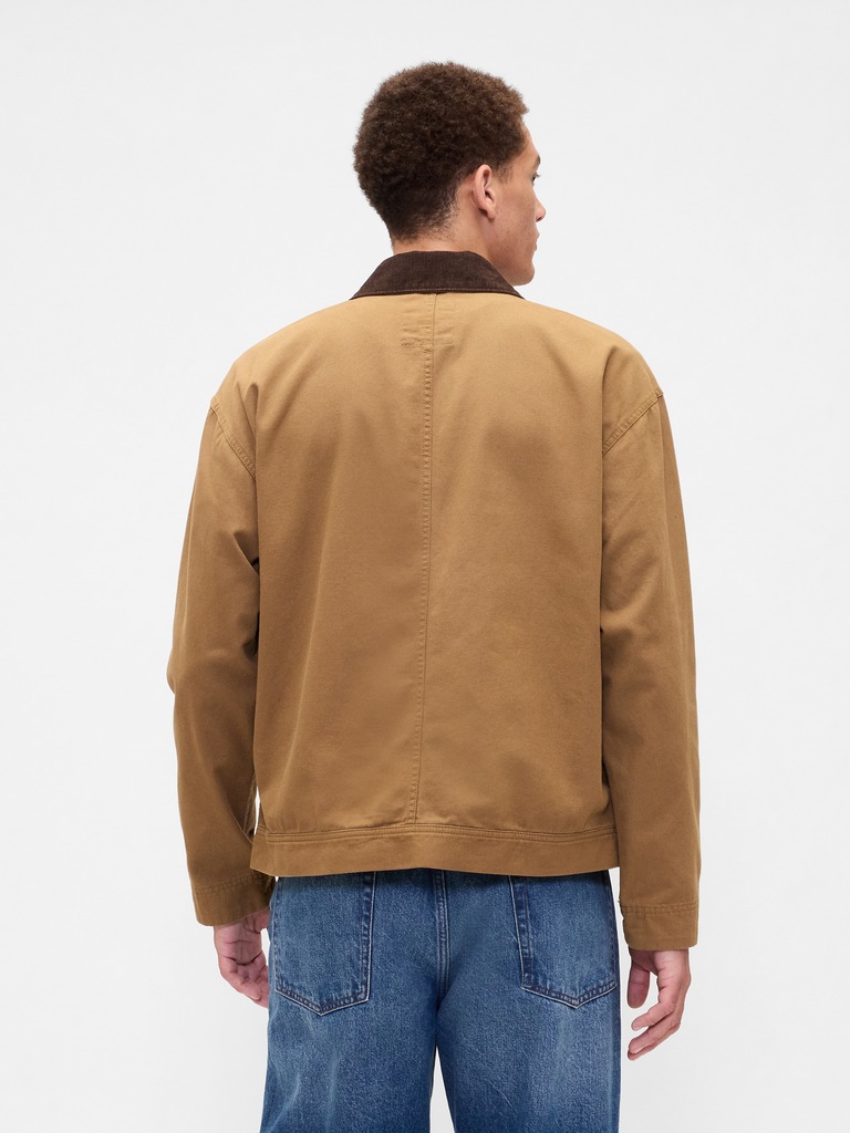 Relaxed Canvas Utility Jacket