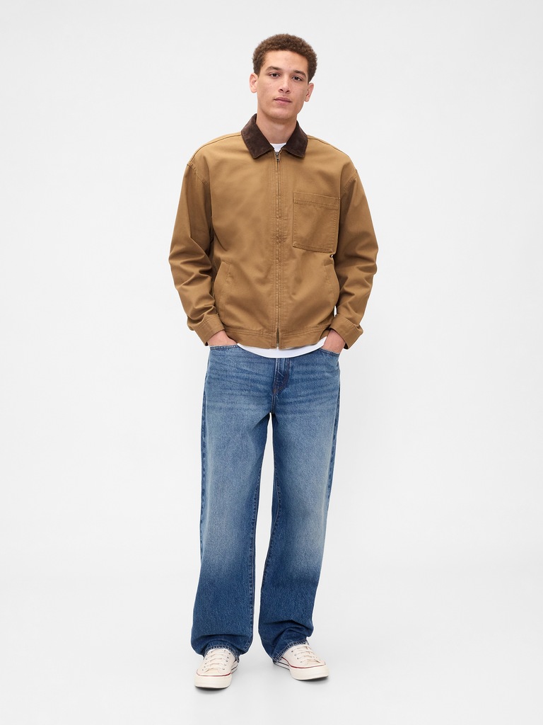 Relaxed Canvas Utility Jacket