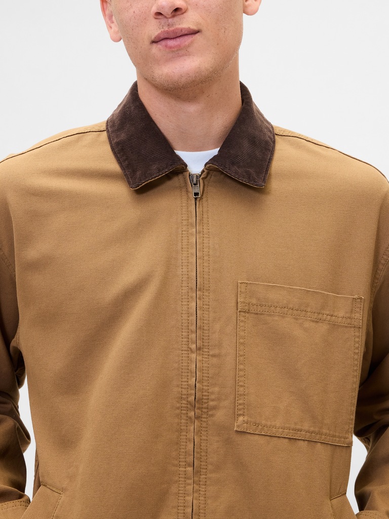 Relaxed Canvas Utility Jacket