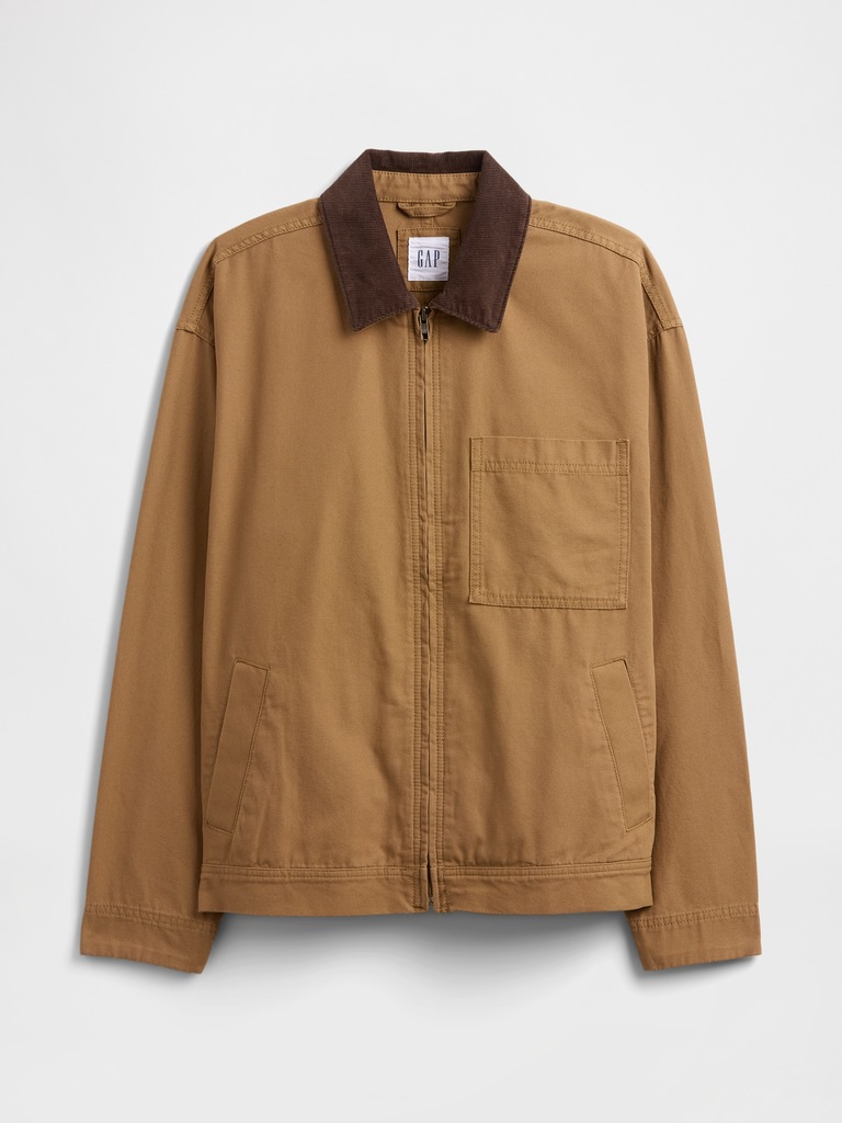 Relaxed Canvas Utility Jacket
