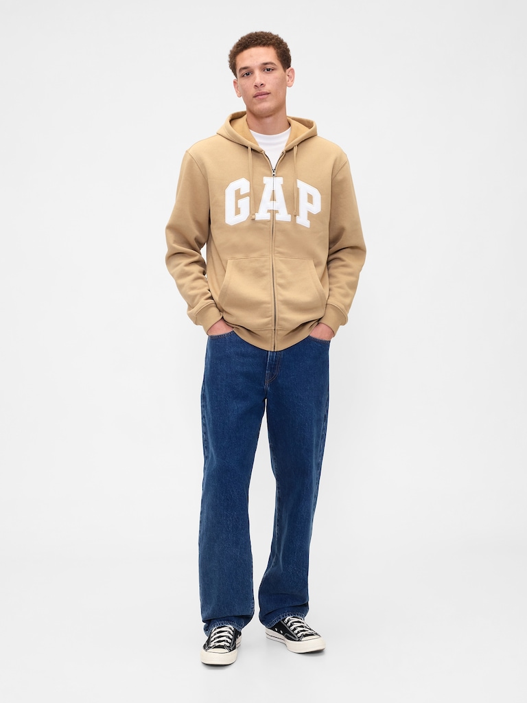 Adult Relaxed Gap Logo Zip Hoodie
