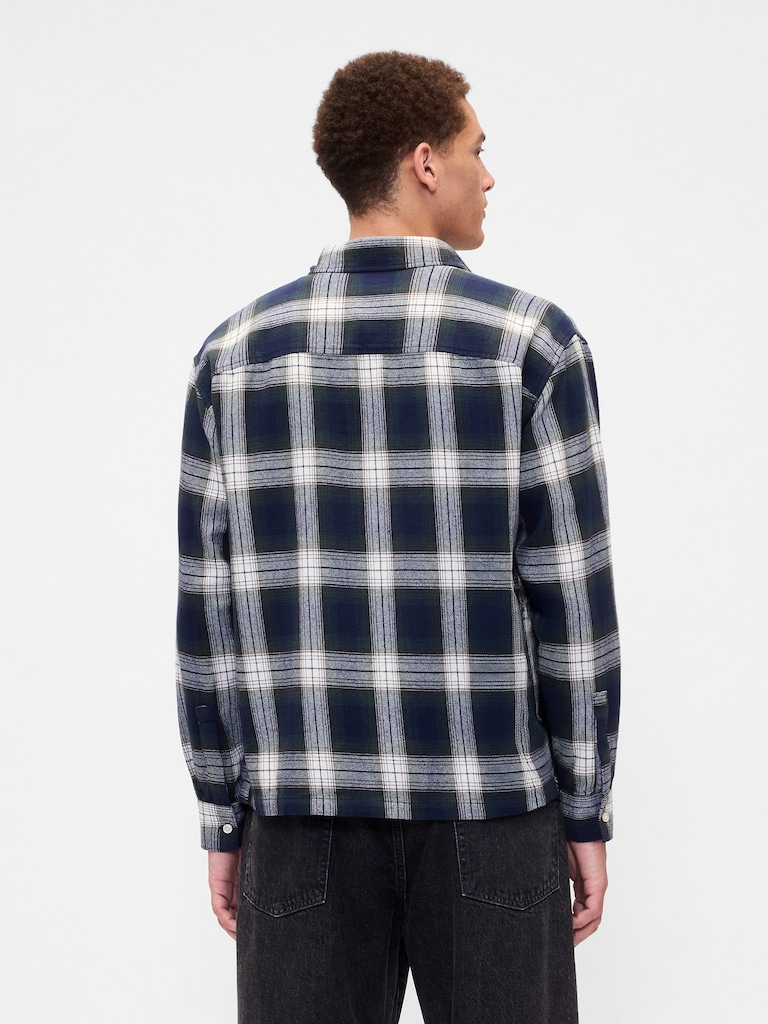 Flannel Shirt in Boxy Fit
