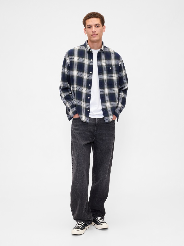 Flannel Shirt in Boxy Fit