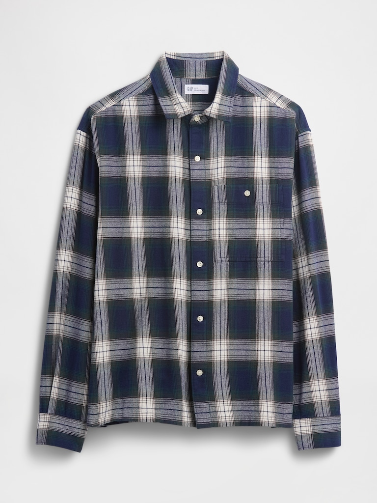 Flannel Shirt in Boxy Fit