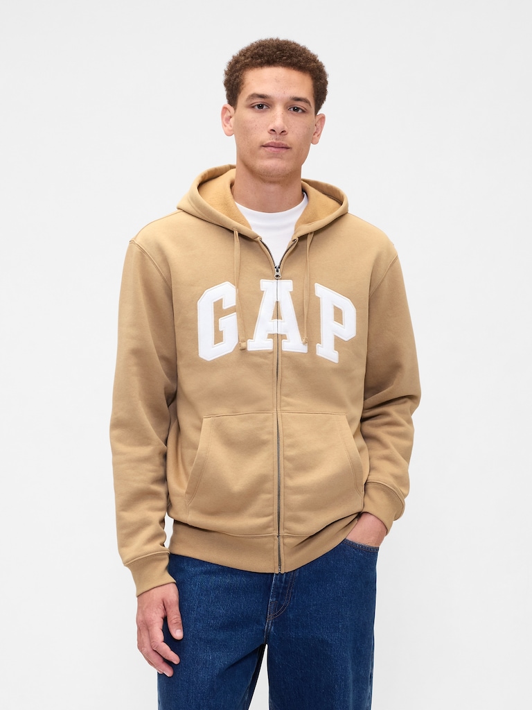 Adult Relaxed Gap Logo Zip Hoodie