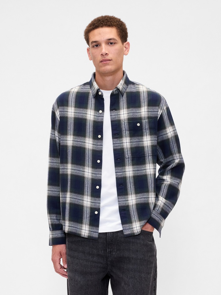 Flannel Shirt in Boxy Fit
