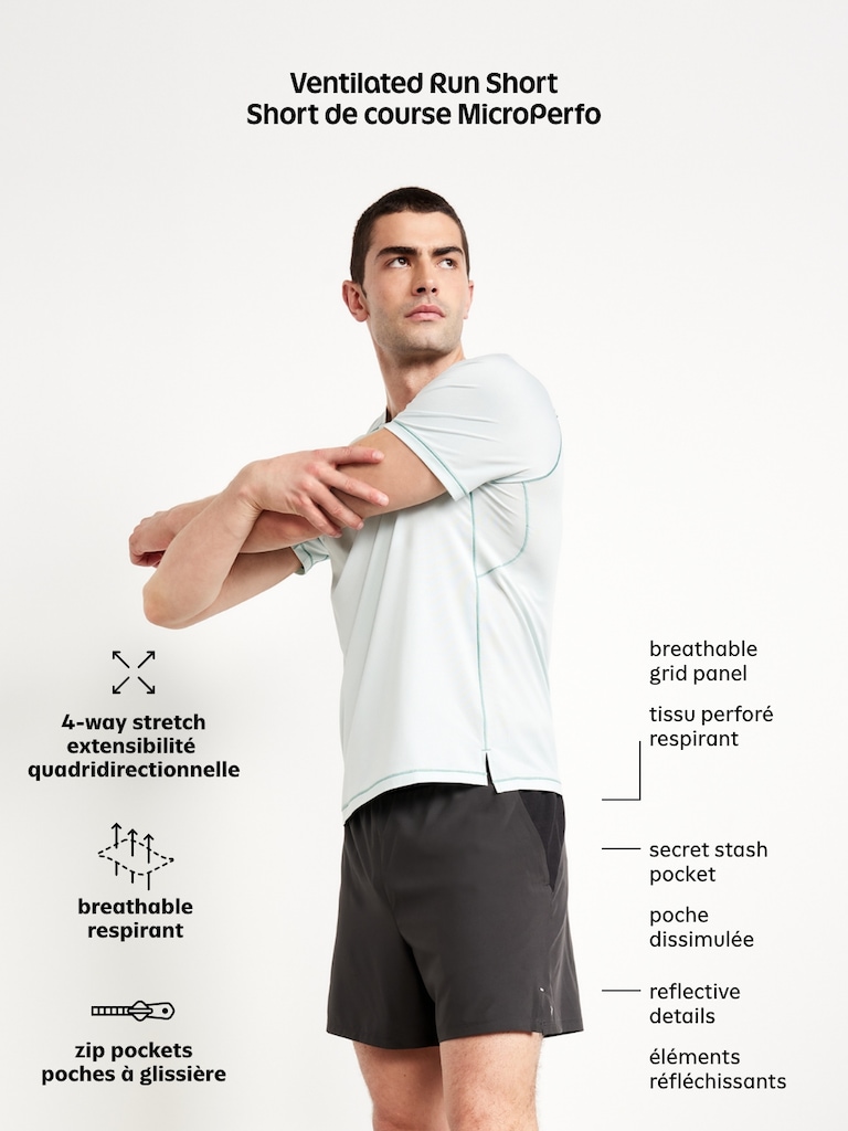 Performance Vent Run Shorts -- 7-inch inseam