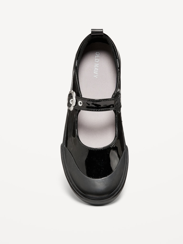 Shiny Faux-Leather Mary-Jane Sneaker for Girls