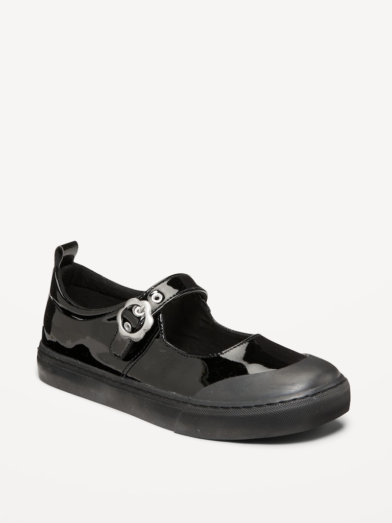 Shiny Faux-Leather Mary-Jane Sneaker for Girls