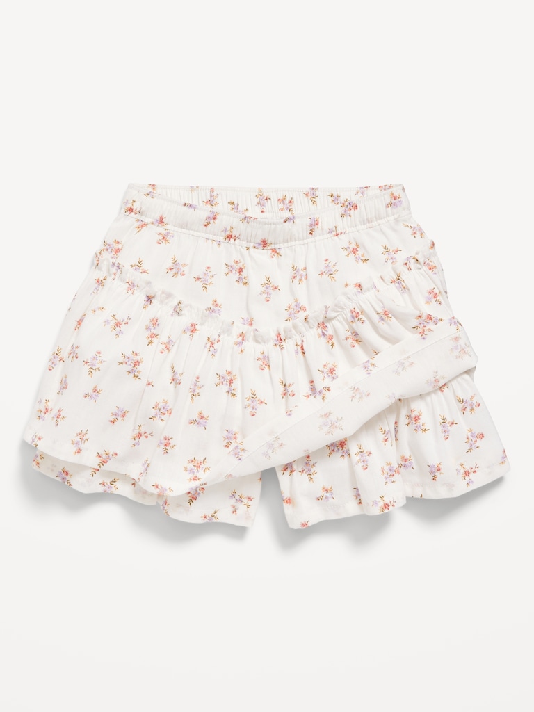 Printed High-Waisted Skort for Toddler Girls