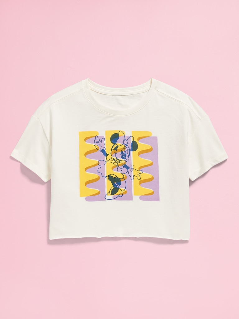 Old Navy x Disney© Cropped Graphic Raw-Edge T-Shirt for Girls