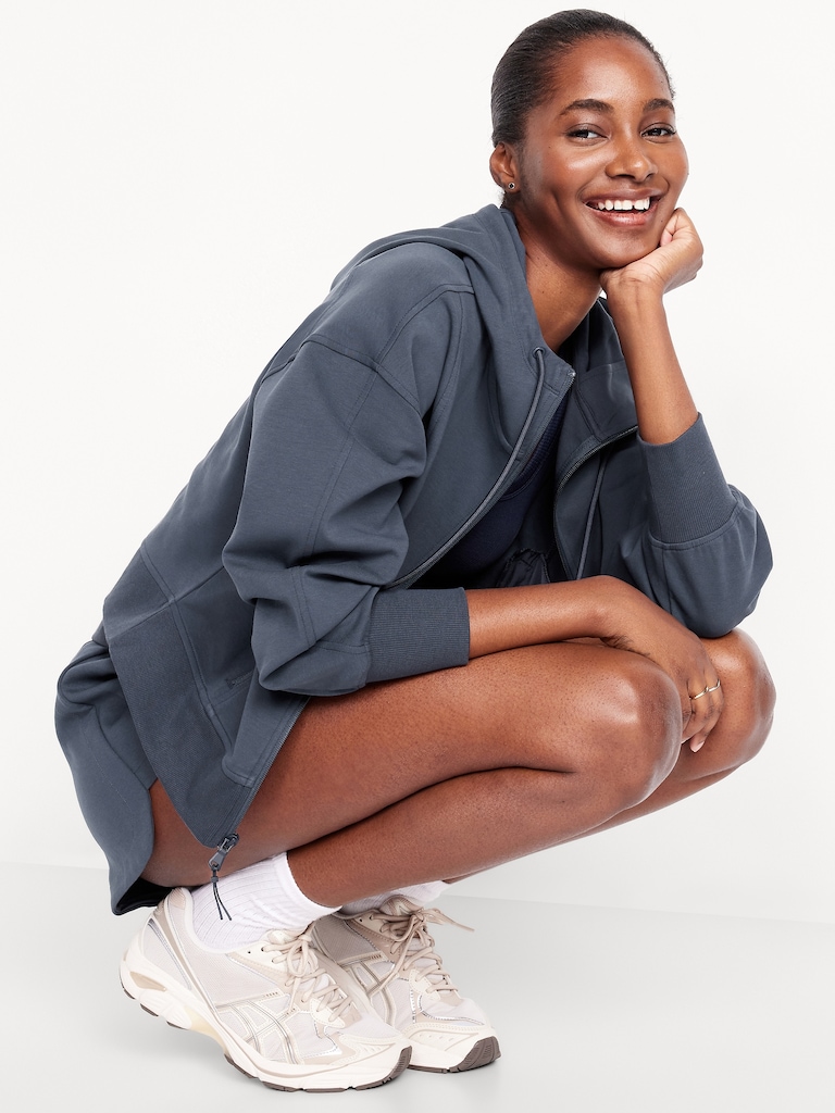 Dynamic Fleece Oversized Full-Zip Hoodie Sweatshirt