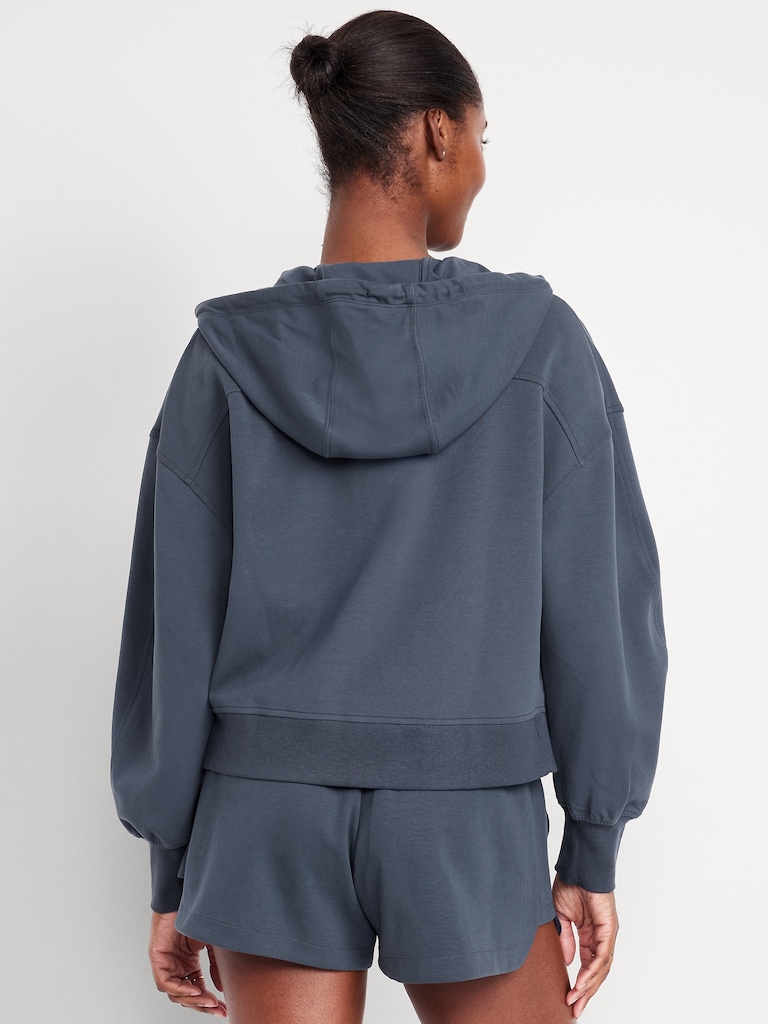 Dynamic Fleece Oversized Full-Zip Hoodie Sweatshirt