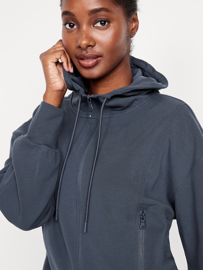 Dynamic Fleece Oversized Full-Zip Hoodie Sweatshirt