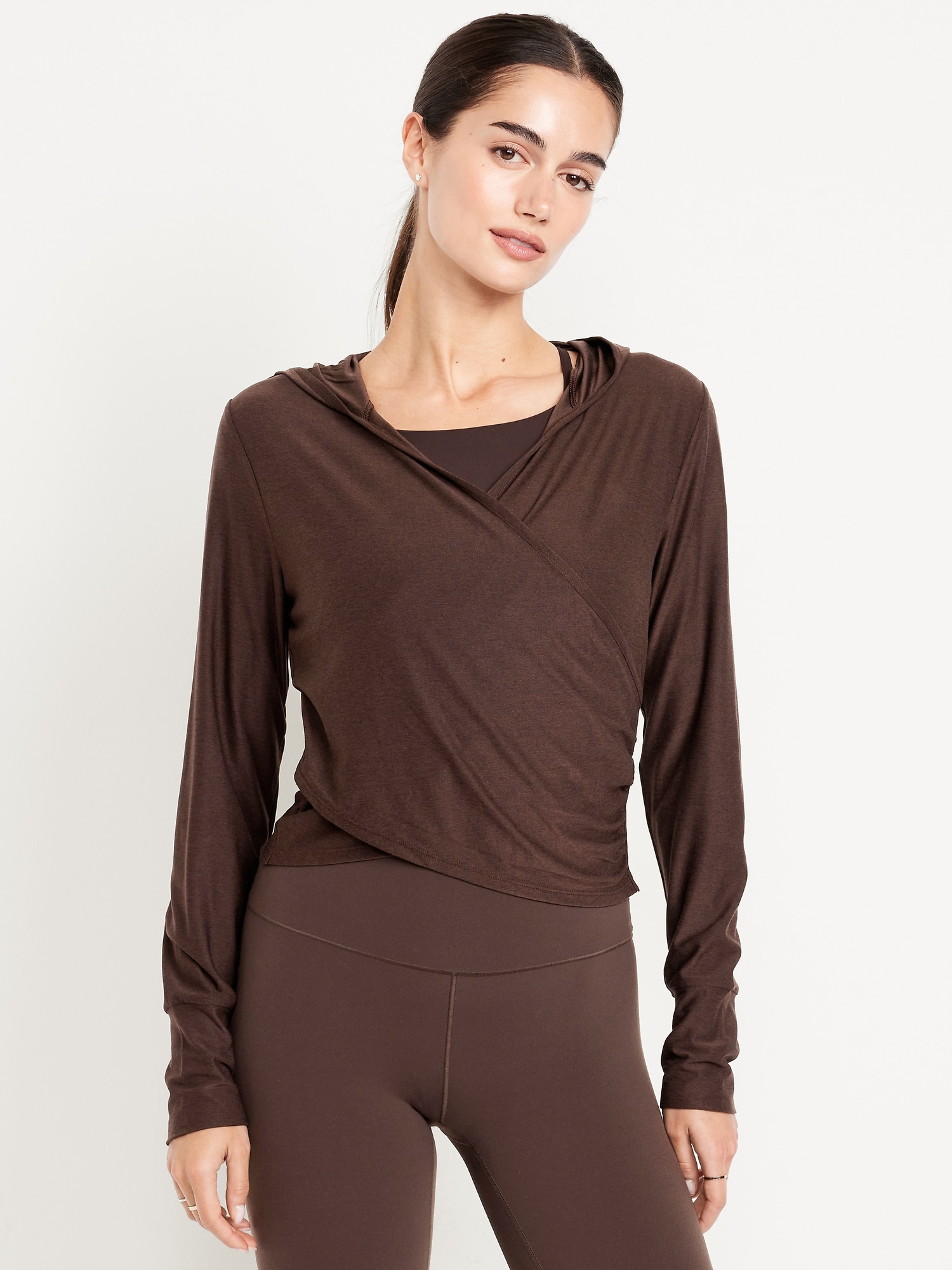 CloudMotion Cross-Front Hoodie | Old Navy