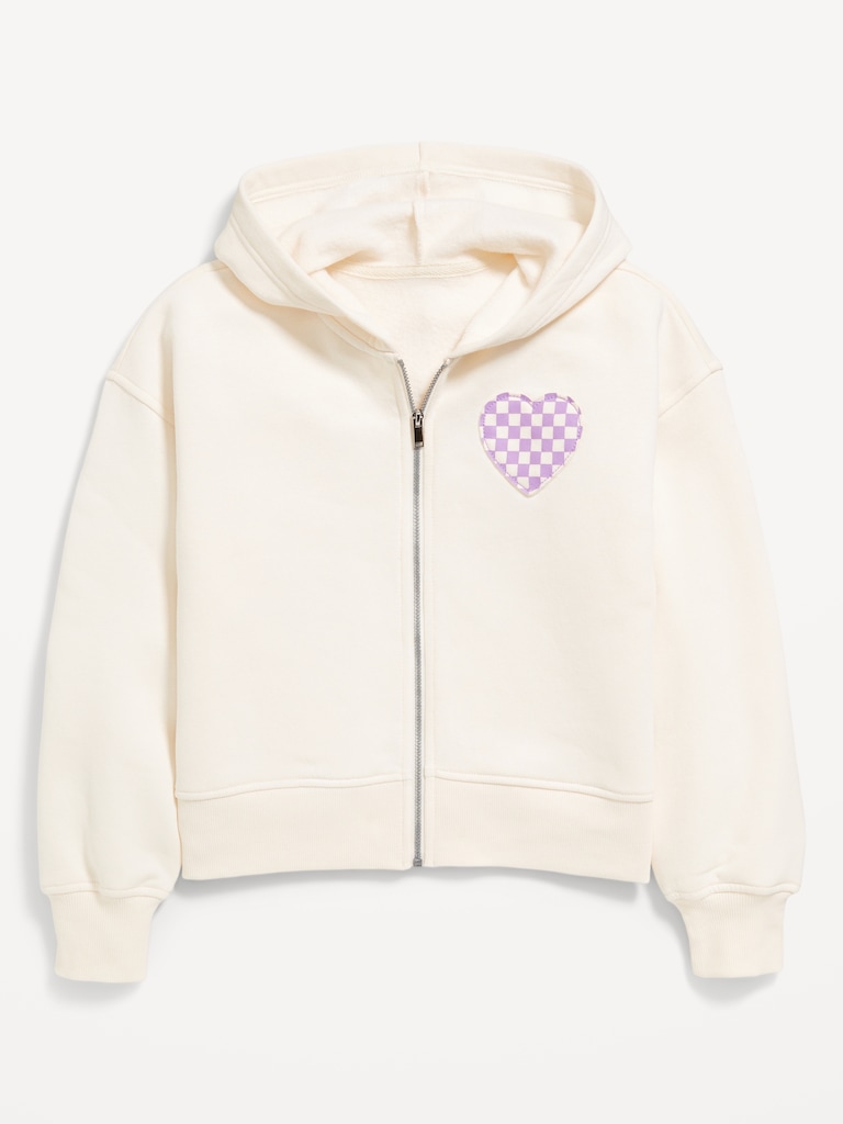 Favorite Fleece Printed Zip-Front Hoodie for Girls