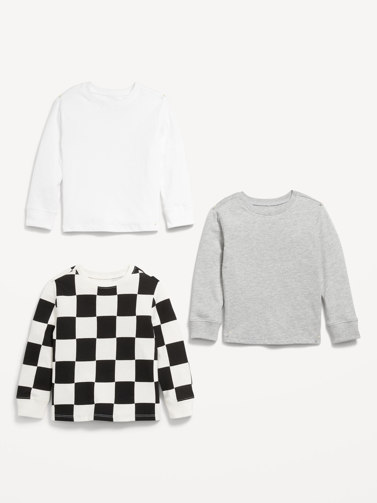 Long-Sleeve T-Shirt 3-Pack for Toddler Boys