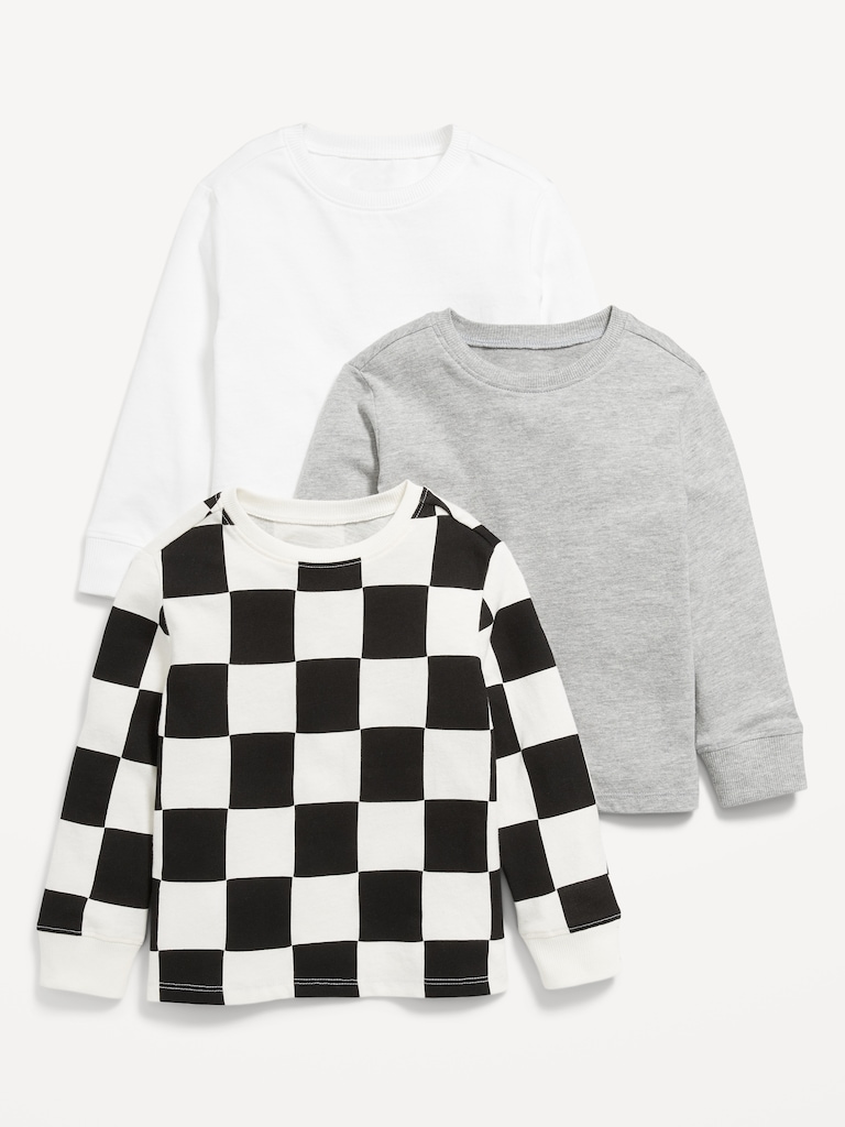 Long-Sleeve T-Shirt 3-Pack for Toddler Boys