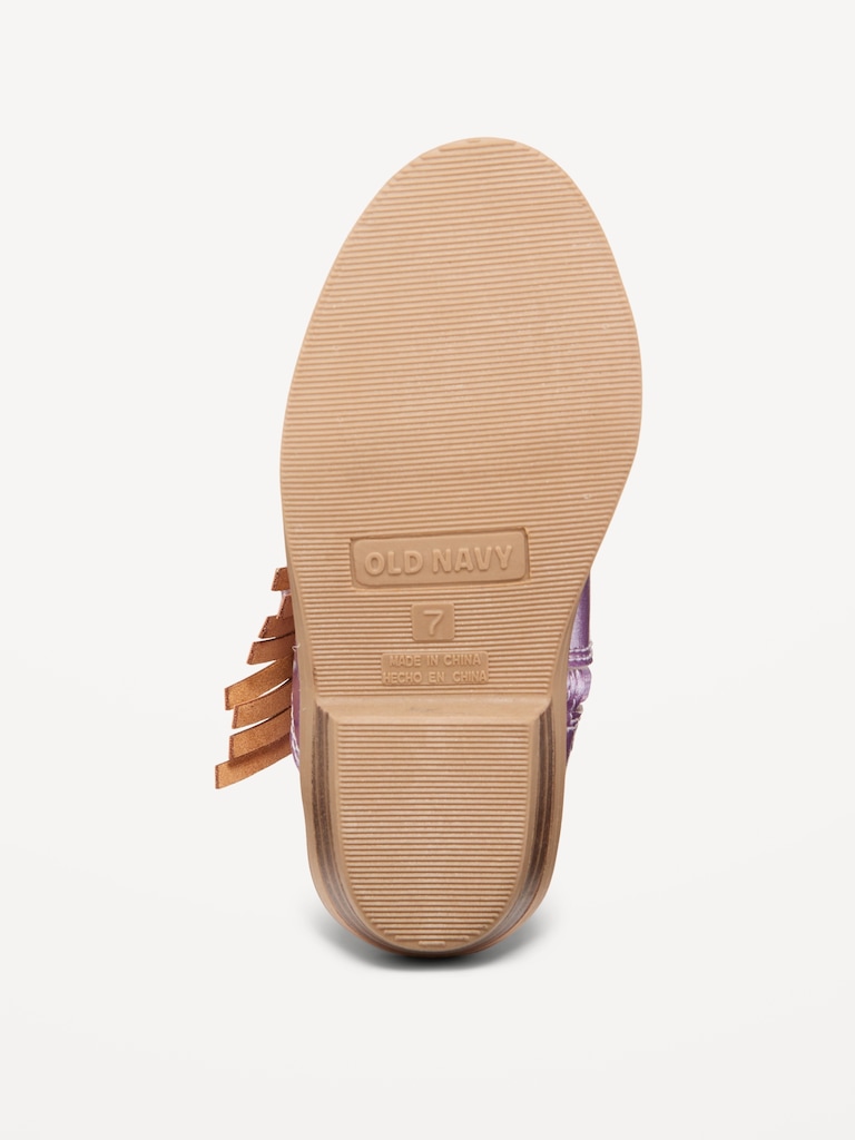 Shiny Side-Zip Western Boots for Toddler Girls