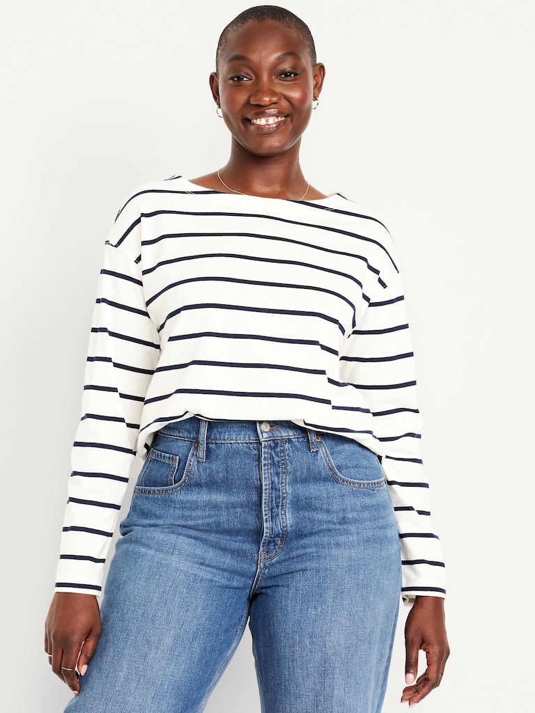 Long-Sleeve Mariner Loose T-Shirt