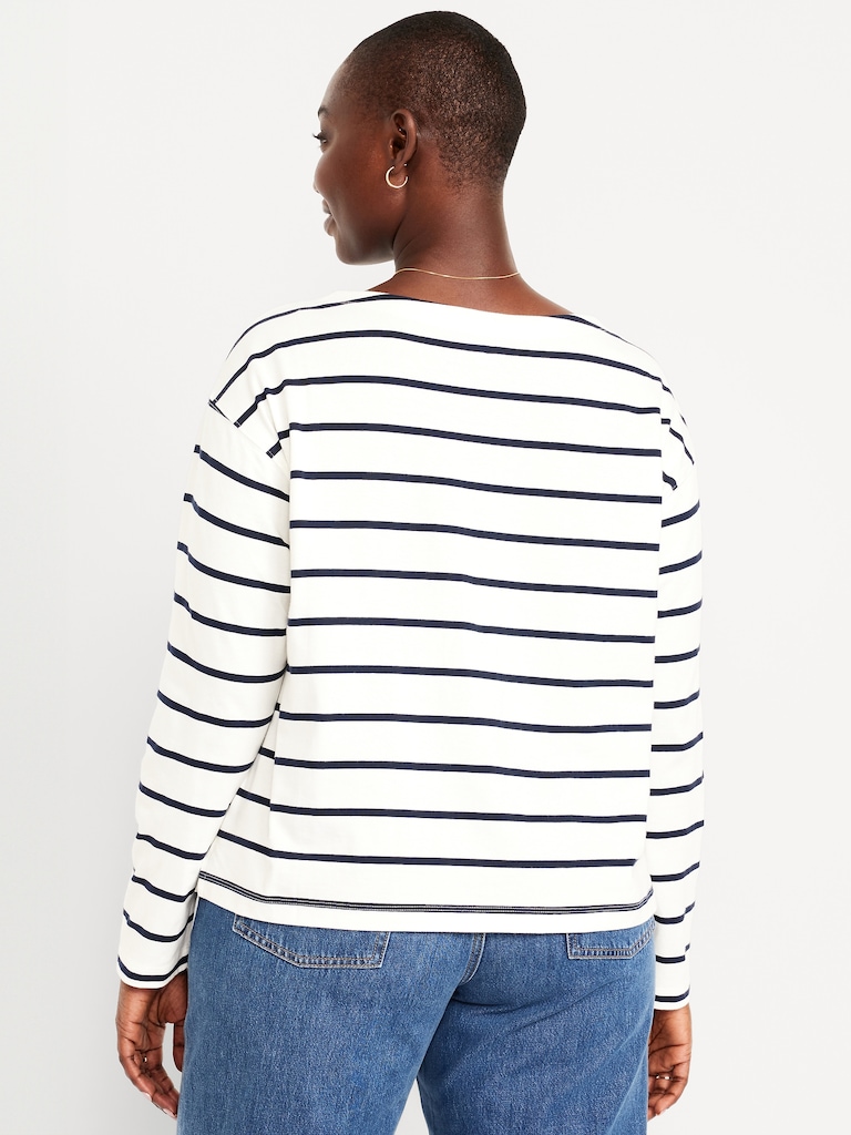 Long-Sleeve Mariner Loose T-Shirt