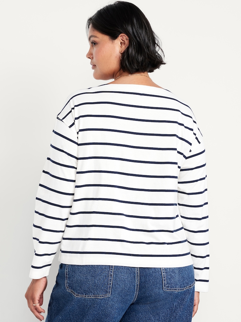 Long-Sleeve Mariner Loose T-Shirt