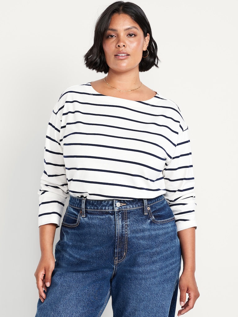 Long-Sleeve Mariner Loose T-Shirt