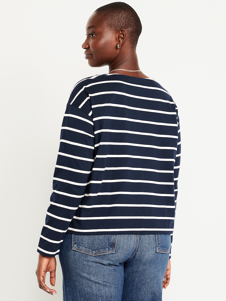 Long-Sleeve Mariner Loose T-Shirt