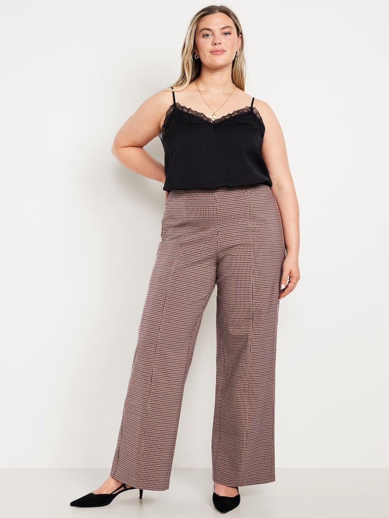High-Waisted Pull-On Pixie Wide-Leg Pants