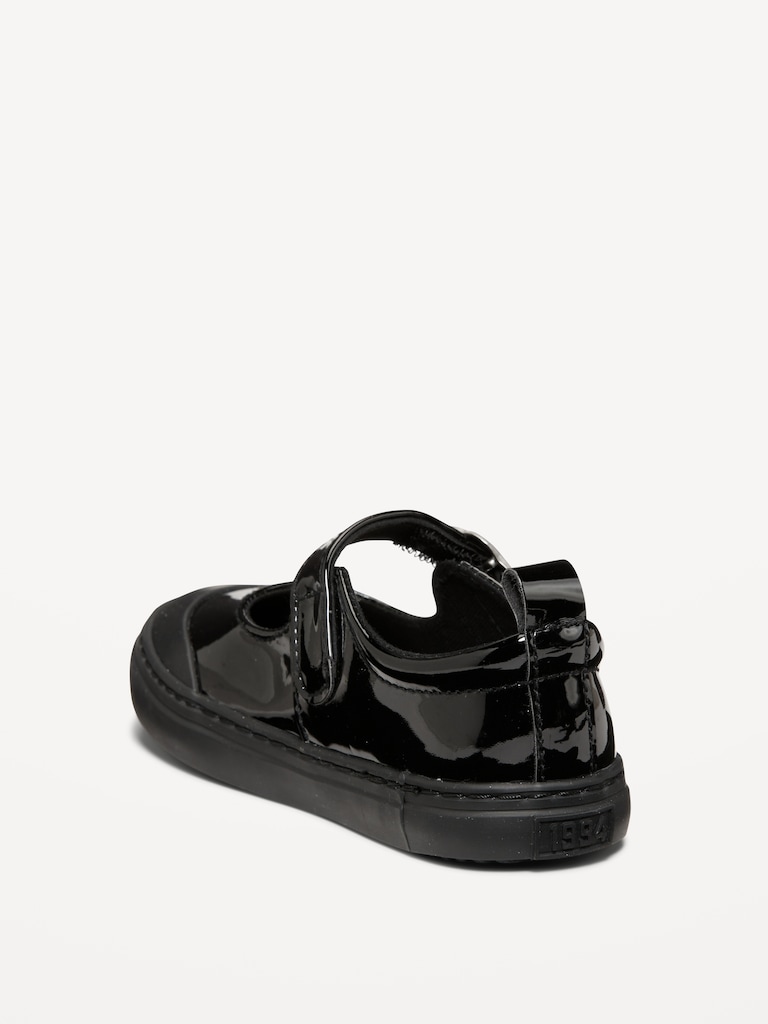Shiny Faux-Leather Mary Jane Sneakers for Toddler Girls