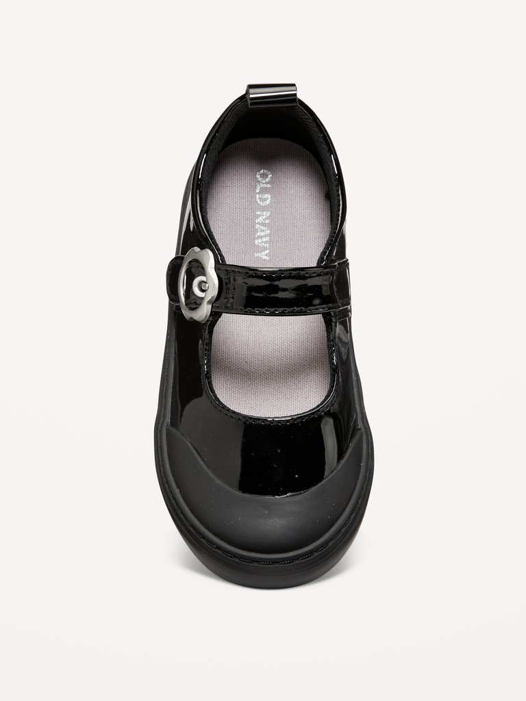 Shiny Faux-Leather Mary Jane Sneakers for Toddler Girls