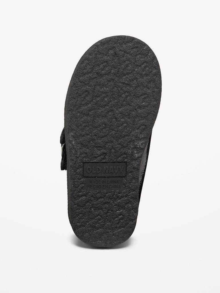 Shiny Faux-Leather Double-Buckle Mary Jane Shoes for Toddler Girls