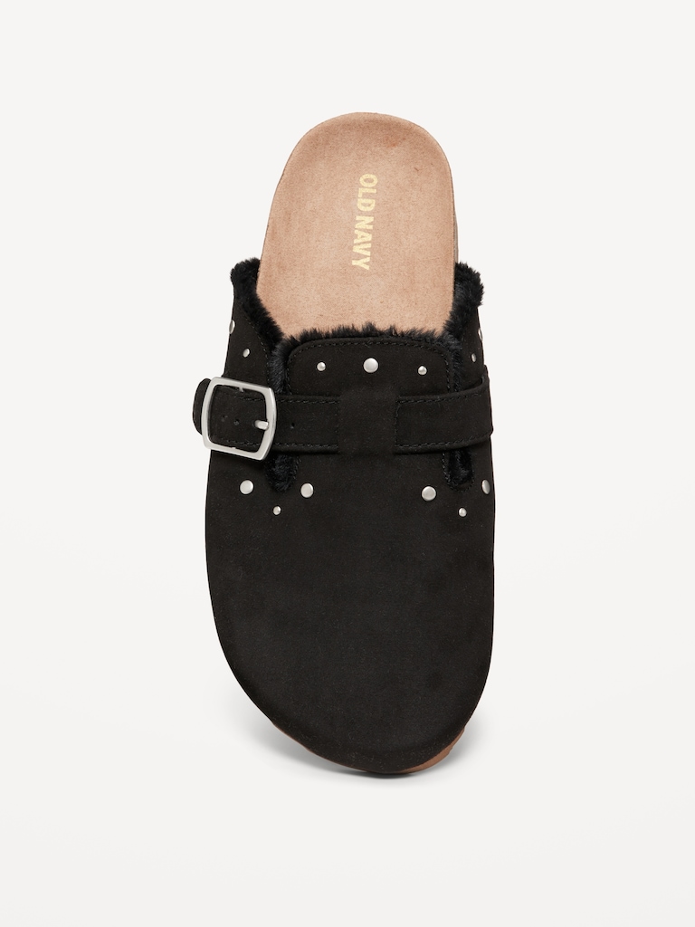 Studded Faux-Suede Clogs for Girls