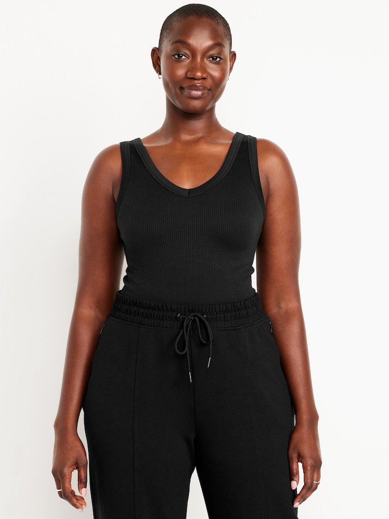 Camisole côtelée ajustée Zénitude sans coutures