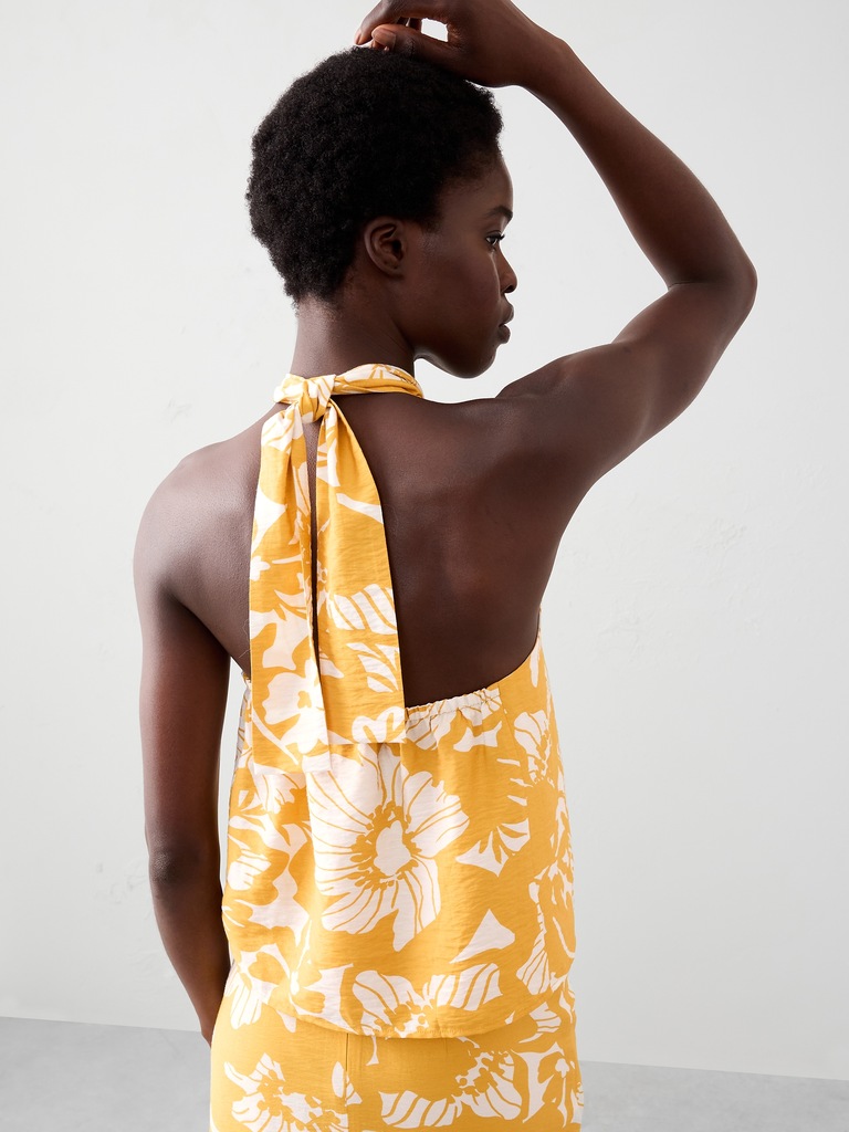 Knot-Front Halter Top