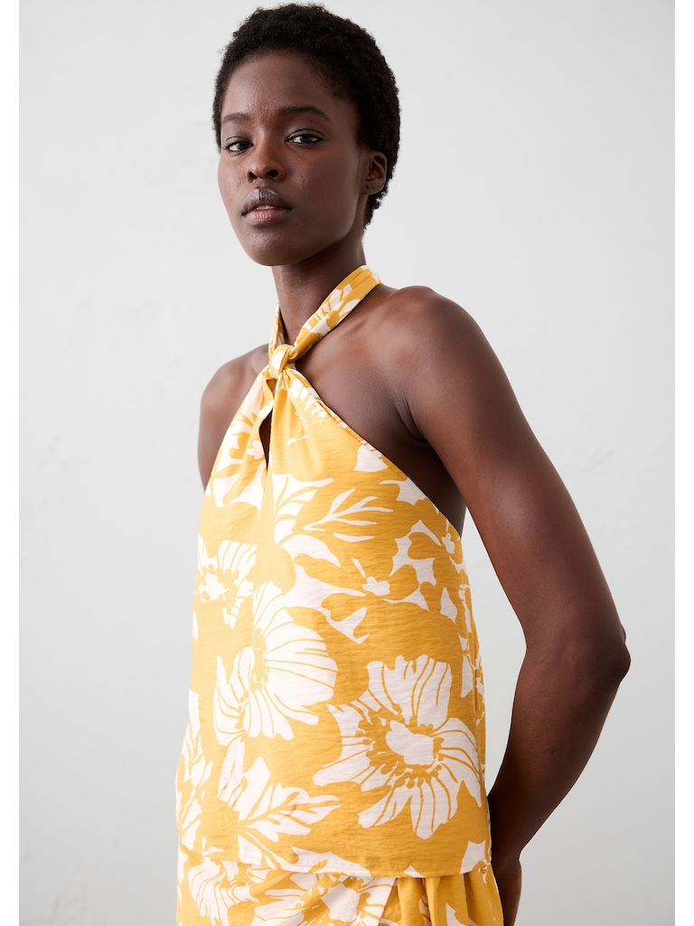 Knot-Front Halter Top